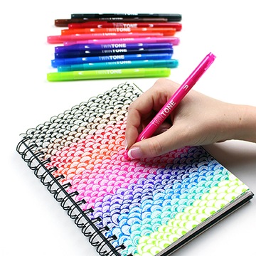 Набор из 12 двусторонних маркеров Tombow TwinTone.