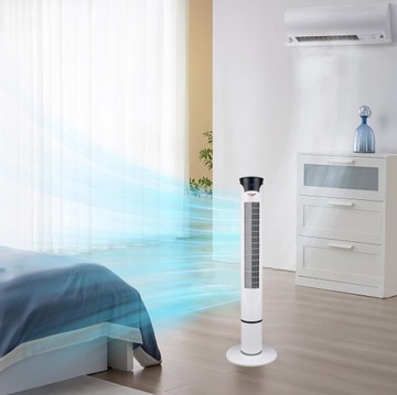 Колонный вентилятор, бесшумный напольный вентилятор, с дистанционным управлением, таймером, термометром