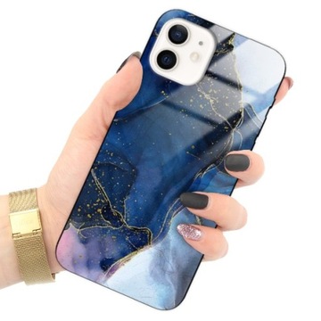 ETUI GLASS do IPHONE 12 Gold Glamour Rose Wzory