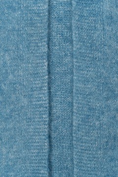New Look Długi Kobiecy Luźny Niebieski Sweter Narzutka Kieszenie z Wełną 48