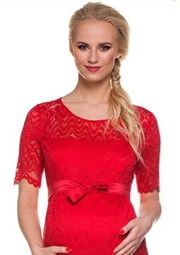 MY TUMMY WIZYTOWA SUKIENKA CIĄŻOWA Z KORONKI CARMEN MAMA CIĄŻA XL