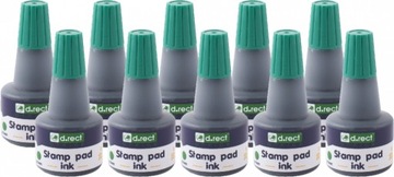 Tusz do stempli D.Rect 30ml zielony x 10