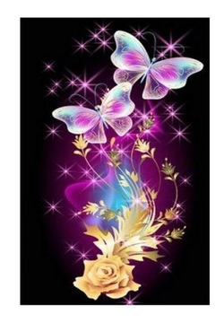 MOTYLE HAFT DIAMENTOWY Diamond Painting 5D 30x40 Mozaika Diamentowa Hobby