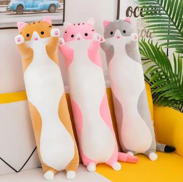 ПЛЮШЕВАЯ ИГРУШКА-МАСКОТ ИГРУШКА-ПОДУШКА ИГРУШКА ДЛЯ ОБНИМАНИЙ ДЛИННЫЙ КОШКА ОРАНЖЕВЫЙ 110см