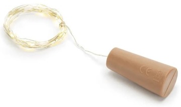 Lampki led z korkiem do butelki ciepły biały 197cm