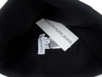 CALVIN KLEIN JEANS czapka męska bawełniana, czarna