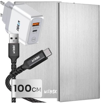 POWERBANK 20000 ŁADOWARKA USB-C KABEL DO TELEFONU