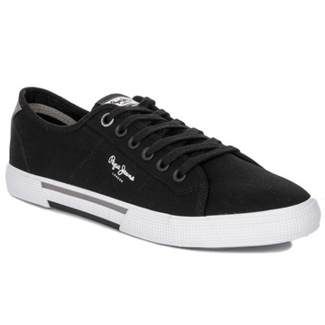 Trampki Pepe Jeans męskie PMS30816 999 czarne r.41