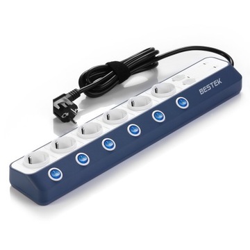 Listwa Zasilająca 6 Gniazd i 4xUSB Smart Plug