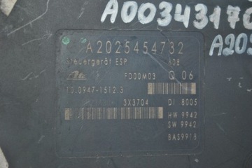 POMPA HAMULCOWA ABS MERCEDES W203 C KLASA A0034317012 A2025454732