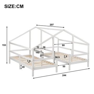Домик-кроватка для детей 2 человека 90*200см