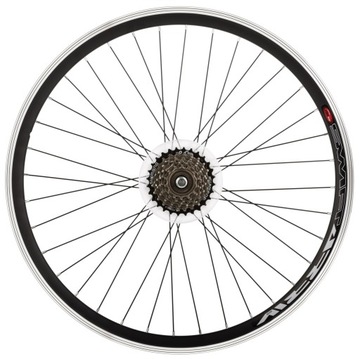 Koło 27,5 Tylne Czarne ALU + Wolnobieg 7rz Shimano