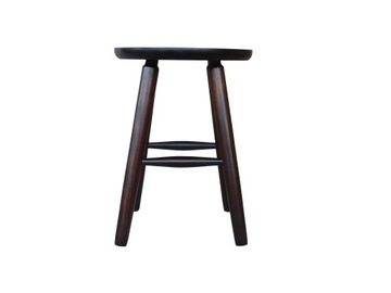 ДЕРЕВЯННЫЙ ТАБУРАТ, КРУГЛЫЙ, ОДНОРОДНЫЙ ЦВЕТ