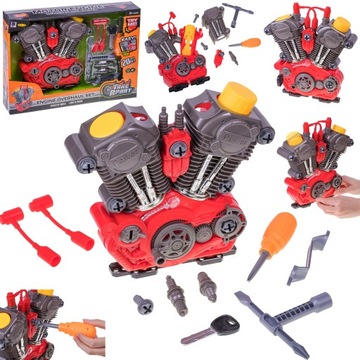 SILNIK DO SKRĘCANIA I ROZKRĘCANIA MALY MECHANIK ZABAWKA KONSTRUKCYJNA