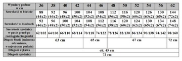 KAMILEA GARSONKA KOMPLET ZESTAW PR POLSKI rozm 40 L (DOST. 40-62 L-11XL)