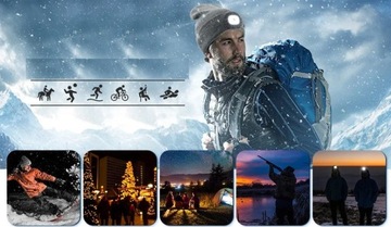 СЕРАЯ ЗИМНЯЯ ШАПКА СО СВЕТОДИОДНЫМ ФОНАРЕМ USB-зарядка