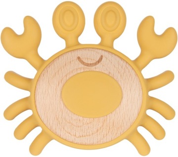 CANPOL GRYZAK DREWNIANY DREWNIANO-SILIKONOWY KRAB