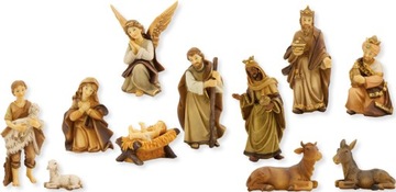 Śliczne Figurki do Szopki- 11części 7cm, bejcowane