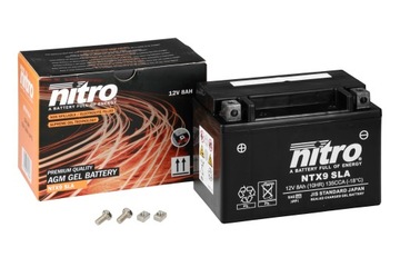 Akumulator żelowy Nitro YTX9-BS GEL AGM 12V 8 Ah