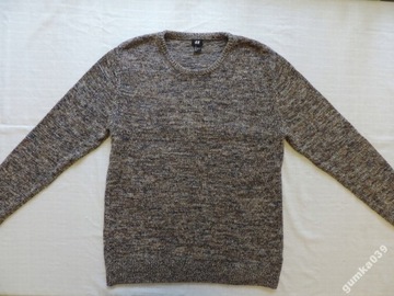 H&M MODNY SWETER MELANŻ 100% COTTON r.L/180