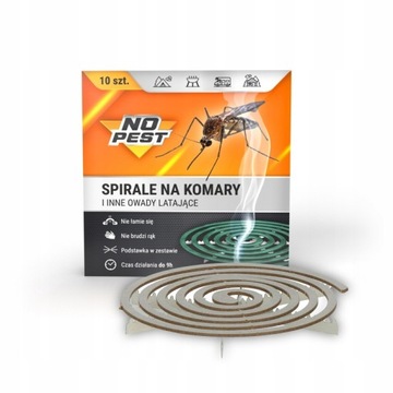СПИРАЛЬНЫЙ ОТПУСКАТЕЛЬ КОМАРОВ, МУХ, ОС, NO PEST (10 ШТ)