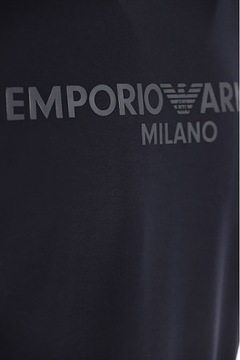 EMPORIO ARMANI luksusowy męski t-shirt koszulka ITALY BLU NAVY rozmiar M