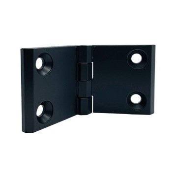 Zawias płaski skrzydełkowy 50x76 otworami, metalu, czarny