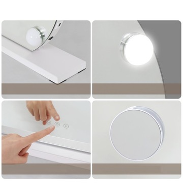 50cm Lusterko do makijażu 12 LED Lustro w stylu Hollywood ELECWISH