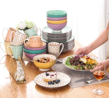 VANCASSO TULIP посуда 4 пер/16 шт.