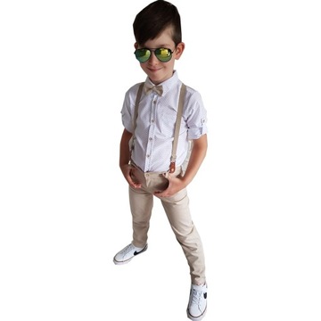 Komplet elegancki 4 części beżowy 92
