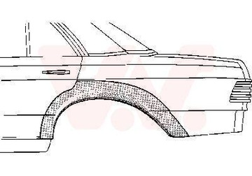 Ремонт боковой стенки крыла левая Mercedes W123 Van Wezel 3010147