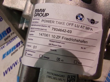 BMW F39 F40 F44 ŘÍZENÍ ROZDĚLOVAČE REDUKTOR