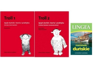 Troll 1 Język duński teoria praktyka+TROLL 2 +ROZMÓWKI DUŃSKIE gramatyka