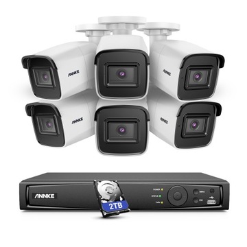 ANNKE 8CH 8MP POE Video Security CCTV Zestawy 2 TB
