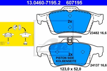 ДИСКИ + КОЛОДКИ ATE ЗАДНИЕ VOLVO S40 II V50 C30 280MM