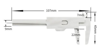 Штангенциркуль пластиковый мини 0-80мм, черный