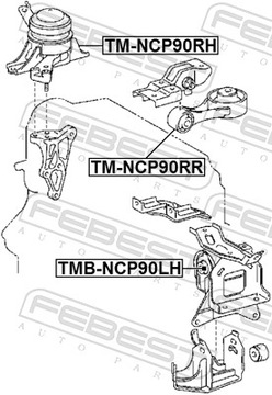 FEBEST TM-NCP90RR LOŽISKO MOTORU