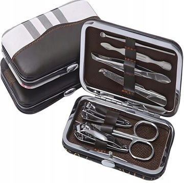 ZESTAW DO MANICURE PRZYBORNIK PAZNOKCI 6 ELEMENTÓW