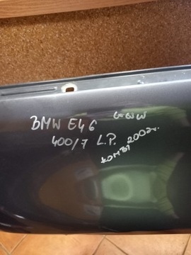 BLATNÍK LEVÝ PŘEDNÍ BMW E46 2002R 400/7 KOMBI