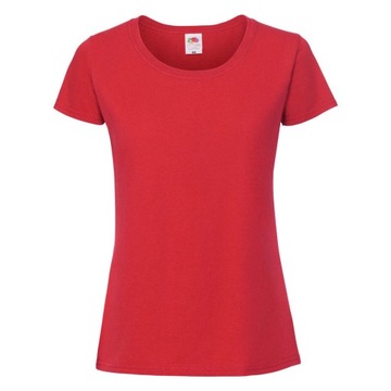 Koszulka damska T-shirt Ringspun 195g czerwony M