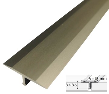 Listwa progowa teownik Szampan EFFECTOR A55 szer 18 mm dł 100 cm