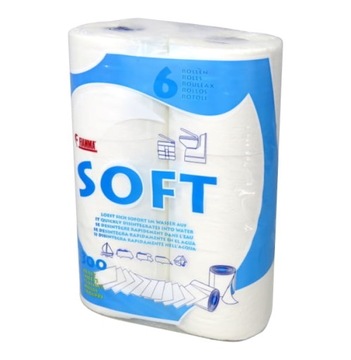 PAPIER TOALETOWY SOFT WC 6 ROLEK KEMPINGU KAMPERA