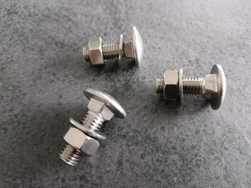 M8X25 ŚRUBA ZAMKOWA NIERDZEWNA DO OGRODZENIA A2 INOX 50szt