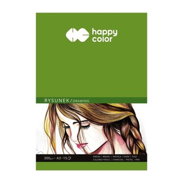 Blok rysunkowy Happy Color A3 300 g 15 ark