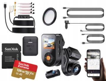 REJESTRATOR VANTRUE S1 PRO 2CH SONNET 1 + 128GB + ACC + FILTR CPL + PILOT