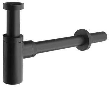 Syfon umywalkowy okrągły 1’1/4, odpływ 32 mm czarny mat