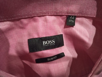 MĘSKA RÓŻOWA KOSZULA HUGO BOSS JENNO SLIM FIT R 44 17 1/2