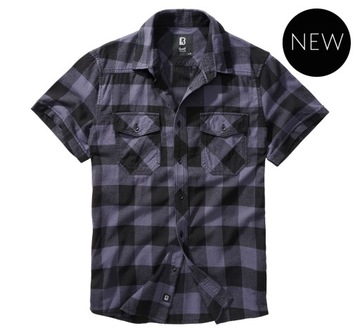 Koszula Brandit Checkshirt halfsleeve black-grey XL