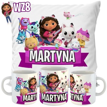 НАБОР КРУЖКА + ПОДУШКИ GABI'S CAT HOUSE + ИМЯ