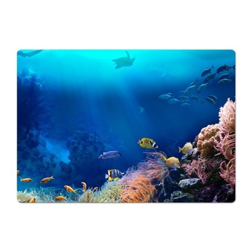 Delikatna mata podłogowa 120x90 Głębiny ocean ryby